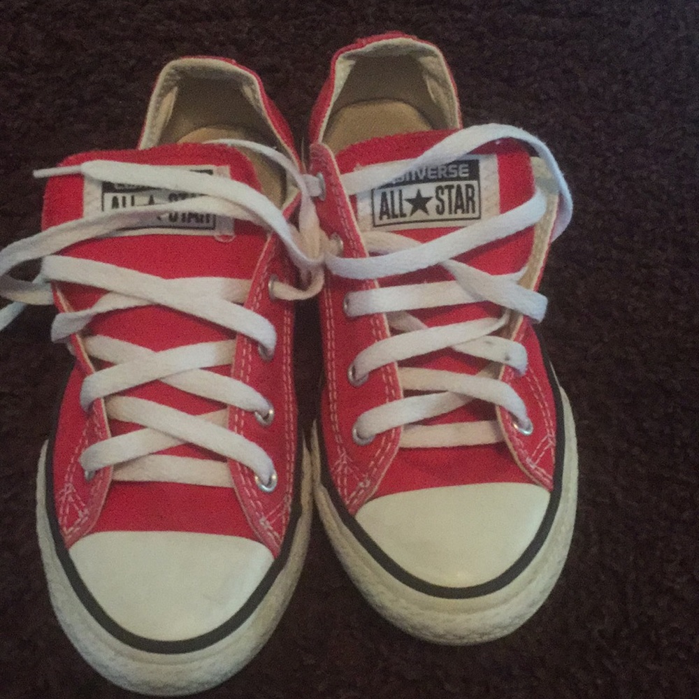 Used girls red converse